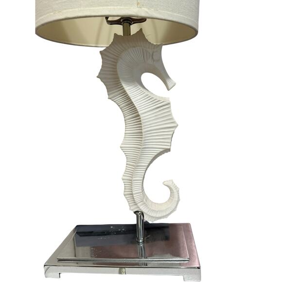 Jonathan Adler Seahorse table silver lamp - Picture 2 of 5